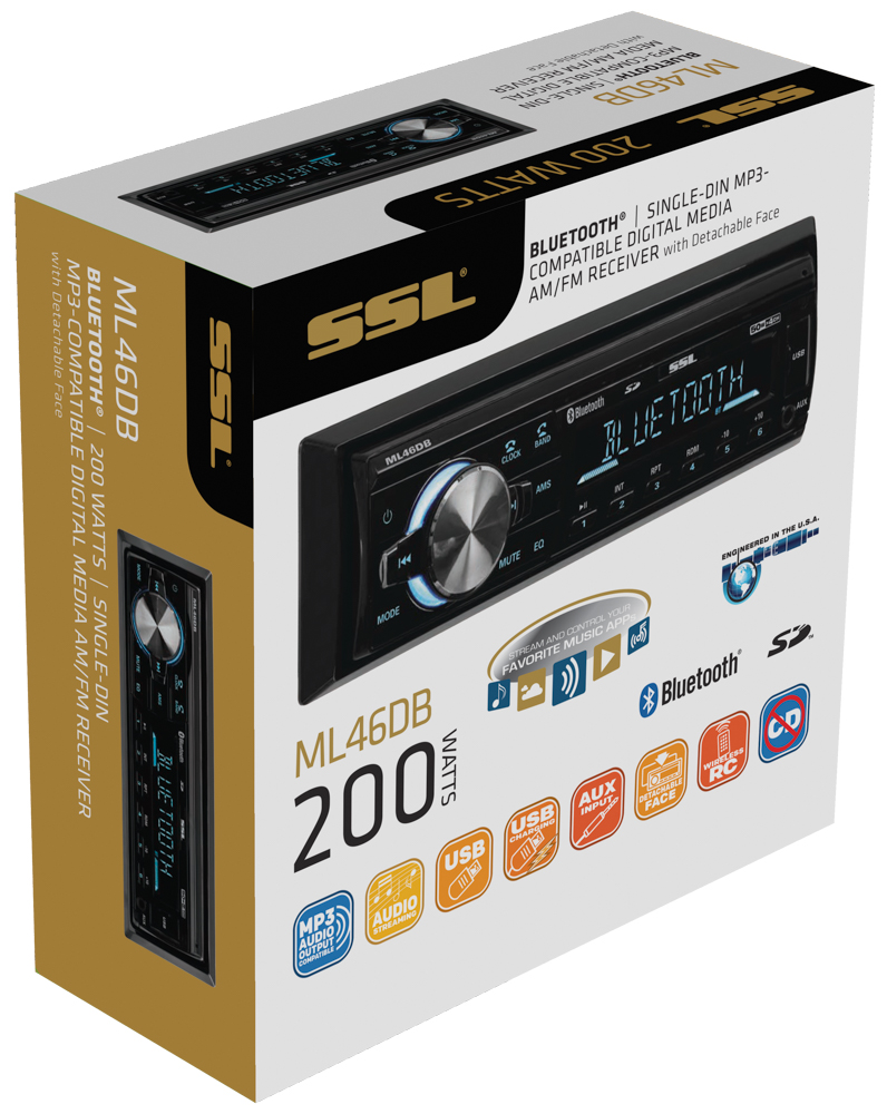 Sound Storm Laboratories SDC26B Car Stereo, Bluetooth CD, USB, AUX Input,  AM/FM